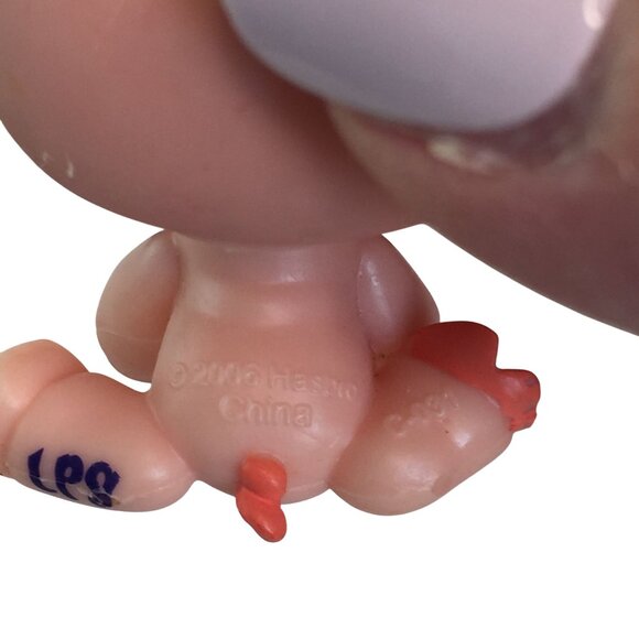 Littlest Pet Shop LPS Pig #622 Polka Dot Ears Clover Eyes #885 #87 Blue Dot Eyes - Picture 9 of 14